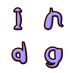 Indigo embossed alphabet