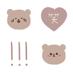 Cute bear emoji. Dullness.