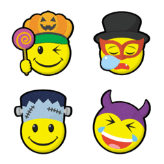 smiley & halloween hats emoji