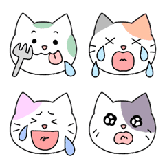 Easy-to-use emoji for colorful cats
