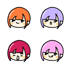 Colorful girls emoji 2