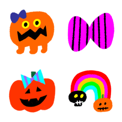 Happy Halloween! colorful emoji 2