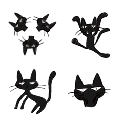 Black cat of emoji