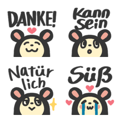 Bear-like Mouse with German Emoji