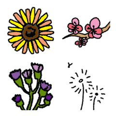 Hand drawn style Flowers