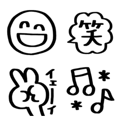 Emoji drawn with a black marker
