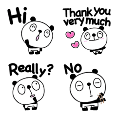 yuko's panda ( greeting ) English Emoji