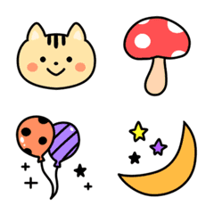 Simple emoji that can be used in autumn