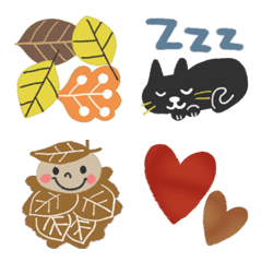 大人專用柔美表情貼4 【秋】