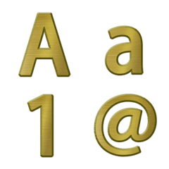 Golden Metalic alphabet