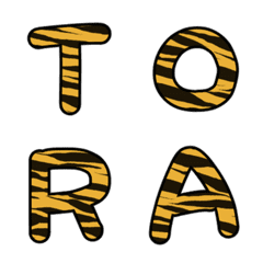Tiger pattern Affabet Numerals Emoji