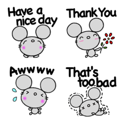 yuko's mouse ( greeting ) English Emoji