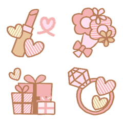 Adult girls Brown Pink Emoji