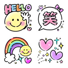 Fluffy glitter, smiley emoji