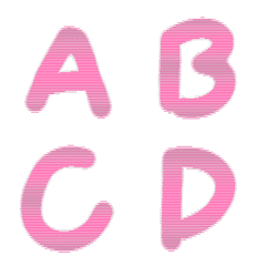 피치 핑크 스트라이프 ABC