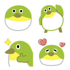 Cute white-eye emoji 3