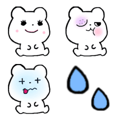 expressive white bear emoji.