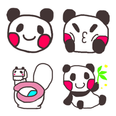 red cheek panda emoji