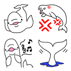Beluga emoji(White Dolphins)