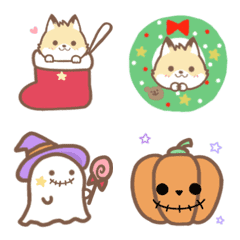 Fox and emoji * (Halloween, Christmas)