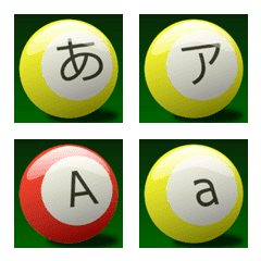 Decoration Emoji on billiards Balls