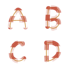 Stylish lattice English words ABC 57