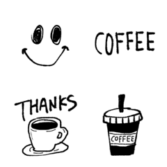 らくがきコーヒーとカフェの絵文字