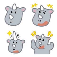 Cute rhino emoji 3