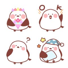 Cute & fluffy! Long-tailed tit emoji