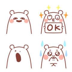 Bear with a very funny face emoji