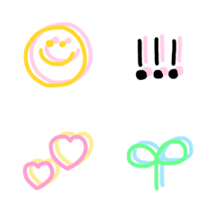 Colorful double emoji
