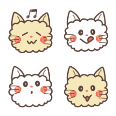 Cute emoji of fluffy cat