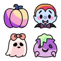 Cute Colorful Halloween emoji