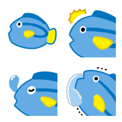 Cute blue tang emoji 3