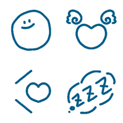 simple symbol emoji (indigo blue)