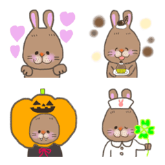 Mokami-chan, a brown rabbit Emoji