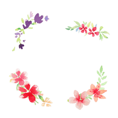 水彩手工彩繪花卉花朵花瓣植物003