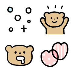 Cute bear Emoji drawn with a pen