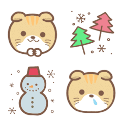 Cat and winter emoji *
