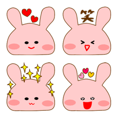 Simple emoji of a cute rabbit
