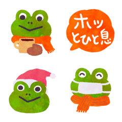 カエルちゃんの冬 Line絵文字 Line Store