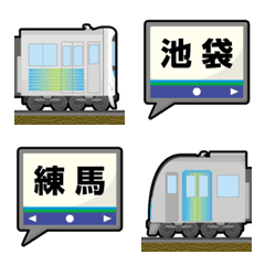 東京〜埼玉 シルバーの私鉄電車と駅名標