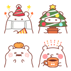 Feigned illness bear "New winter" emoji