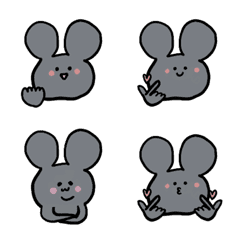 Cute simple mouse emoji