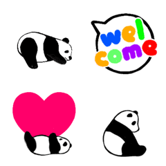 kawaii emoji's panda