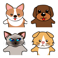Animal hand-holding Emoji 2(dog and cat)