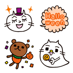 Nyanko & Kuma-chan Emoji -Halloween-