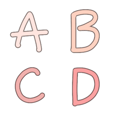 Pink black border English word ABC67