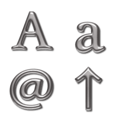 Silver Metalic alphabet