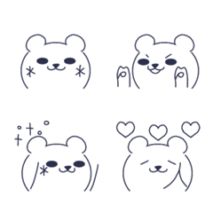 Bear emoticon emoji(Simple)